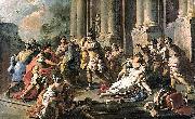 Francesco de mura Horatius Slaying His Sister after the Defeat of the Curiatii oil painting on canvas